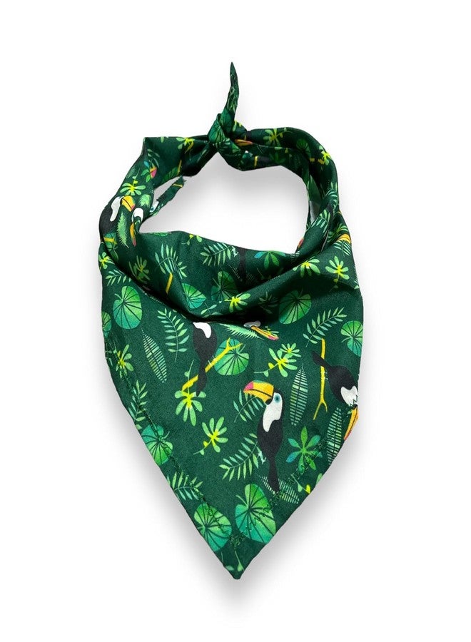 W Brings XL Dog Bandana for Dogs | This Stunning Gorgeous Design Dog Bandana Scarf is Perfect Styling Accessory for Extra Large Dogs. (XL (Extra Large), Green Toucan) - Image 2